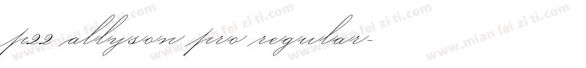 P22 Allyson Pro Regular字体转换